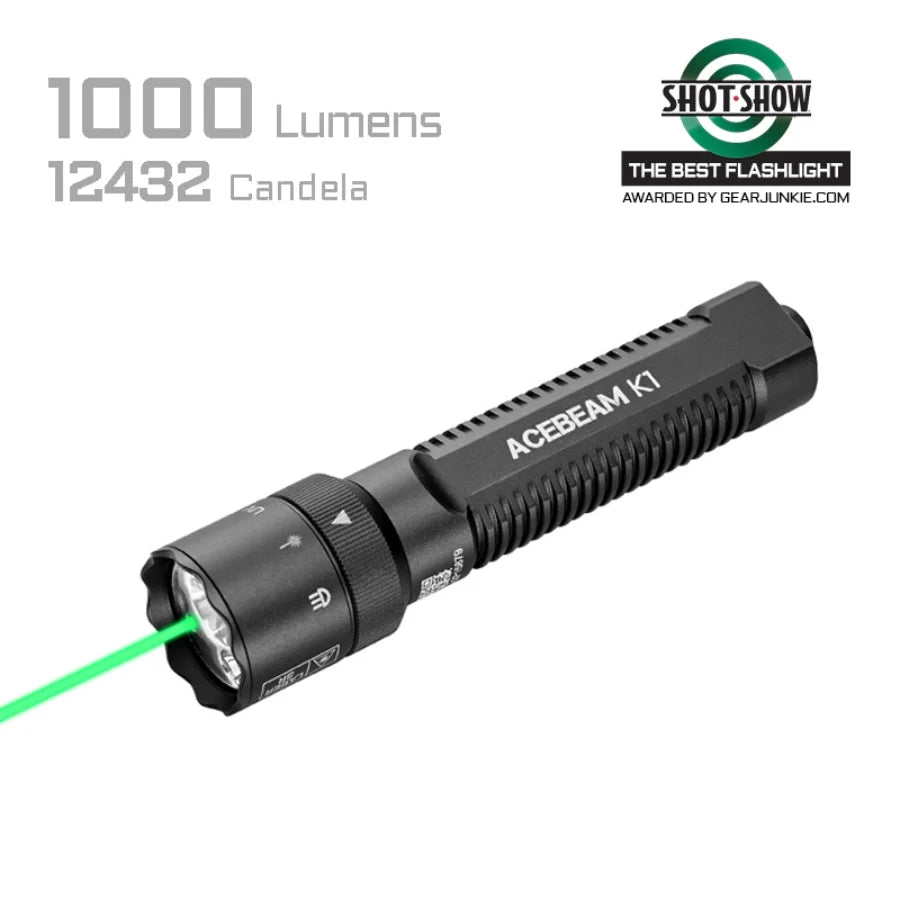 Lommelykt  K1 EDC Flashlight with Three Light Sources