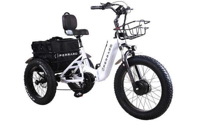 elektrisk trehjulssykkel fatbike 500W 48V 13AH ryggstøtte Polar Ultra