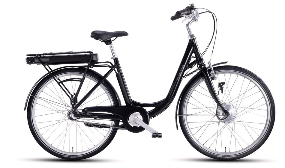 El-sykkel 26" City 3 6,6Ah 3-gir sort