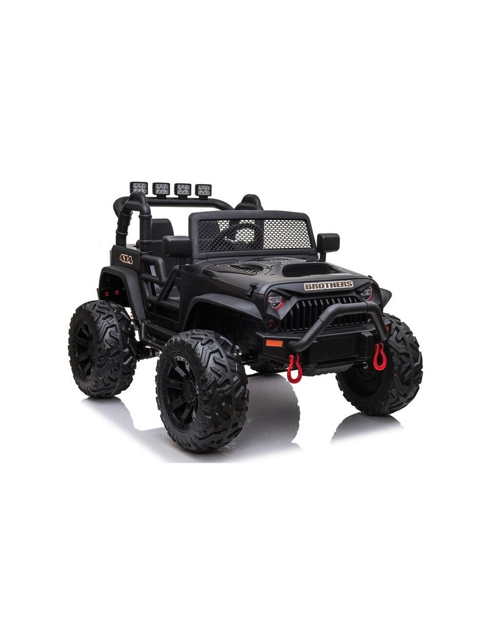 Barnebil Jeep Wrangler XL 4x4 12V/14Ah servostyring elektrisk bil for to barn