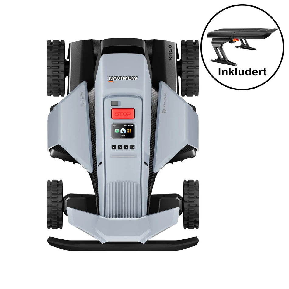 Robotgressklipper trådløs Segway Navimow X450E – opptil 5000 m² inkl Garasje