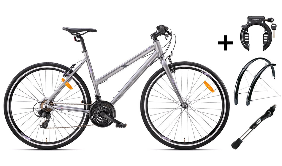 Hybrid dame 28" 21-gear 52cm PAKKEPRIS