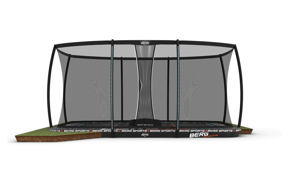 BERG SPORTS Ultim Pro Bouncer FlatGround 500 + Safety Net XL
