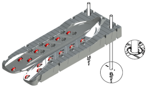 Galvanisert boreanker for 3" rør