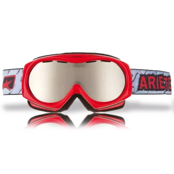 Snow Goggles Ariete 4kids: 5-8 years Red w/Silver lens