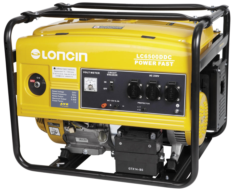 STRØMAGGREGAT LC6500DDC LONCIN