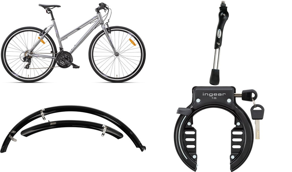 Hybrid dame 28" 21-gear 52cm PAKKEPRIS