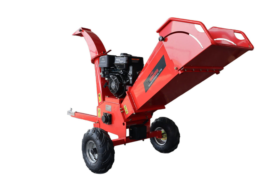 Fliskutter/Kompostkvern med Kraftig 17,5 hk motor med el-start ekstra store hjul