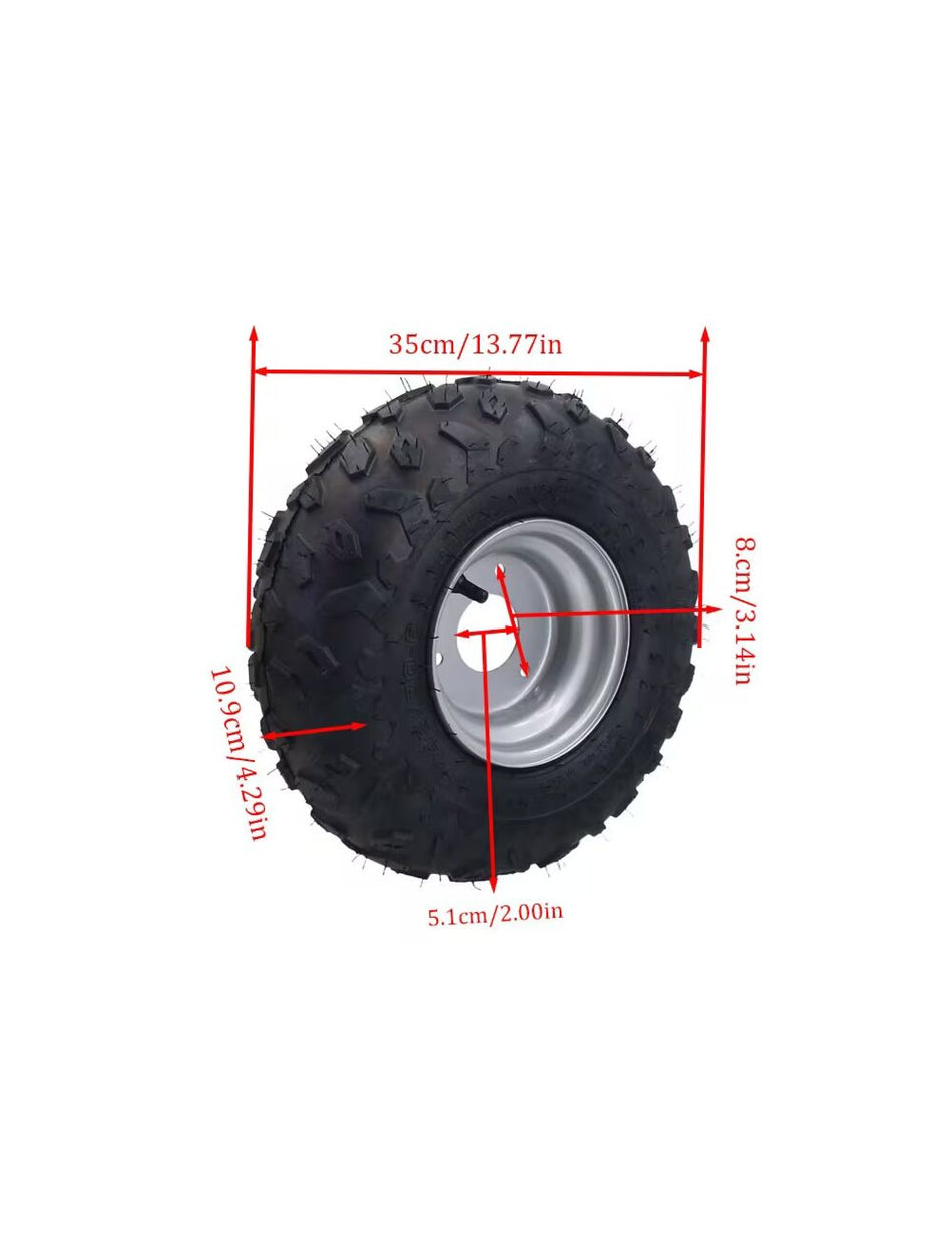 Dekk og felg slangeløst 145/70-6 145x70-6 Atv, gokart og flishugger
