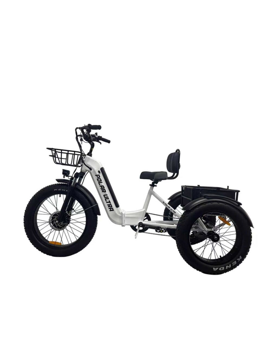 elektrisk trehjulssykkel Polar Ultra fatbike 500W 48V 15AH ryggstøtte