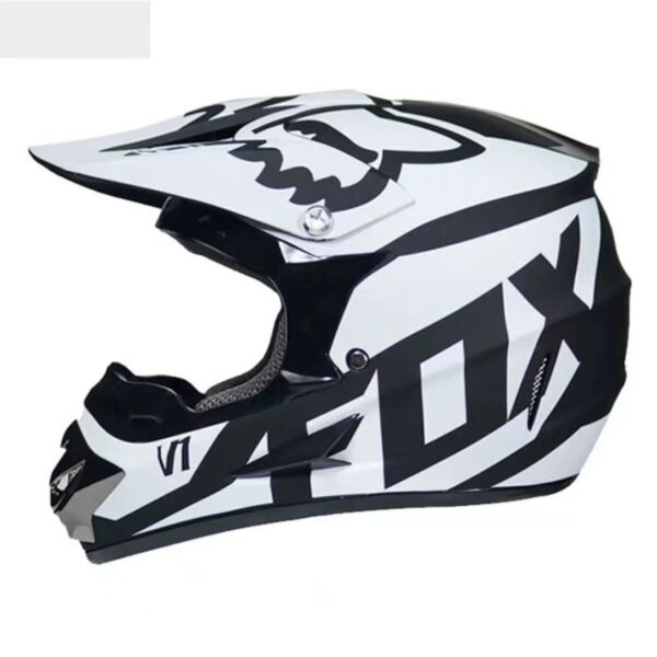Fox crosshjelm white str S 5-12 år