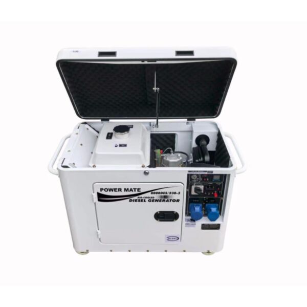 Strømaggregater Power Mate 8000DES dieselaggregat 3 fase 230V