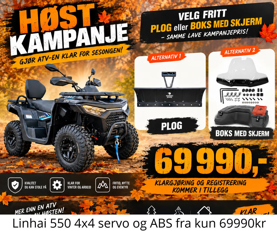 Linhai 550 4x4 med ABS 90km Kampanjer