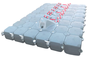 BoatPort 4 Plus, grå, 460cm x 300cm, flytekapasitet 3892kg