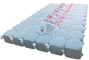 BoatPort 5 Plus, grå, 560cm x 300cm, flytekapasitet 4791kg