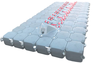 BoatPort 6 Plus, grå, 660cm x 300cm, flytekapasitet 5703kg