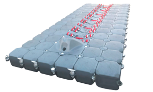 BoatPort 7 Plus, grå, 760cm x 300cm, flytekapasitet 6615kg