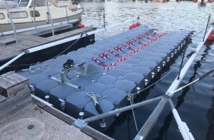 BoatPort 7 Plus, grå, 760cm x 300cm, flytekapasitet 6615kg