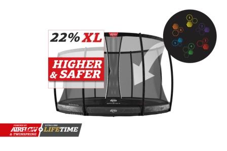 BERG InGround Elite 430 Levels + DLX XL Sikkerhetsnett