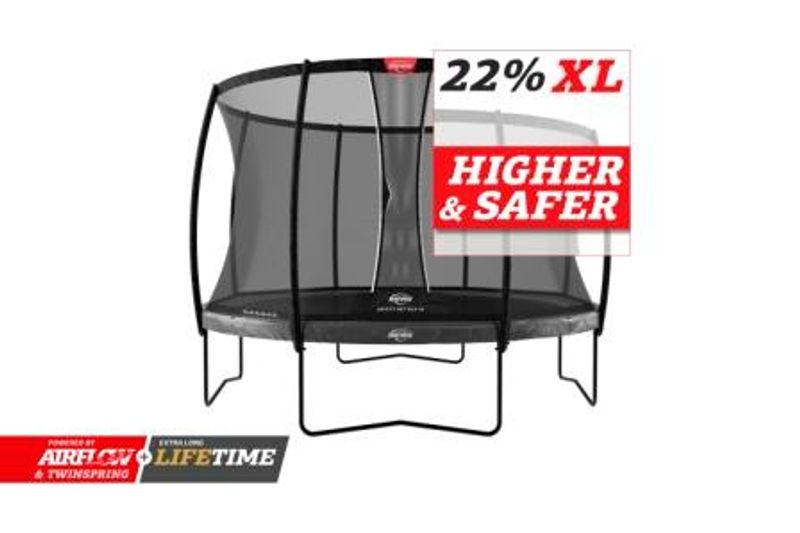 BERG Trampoline Elite 430 + DLX XL Sikkerhetsnett