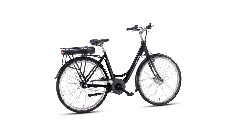 El-sykkel City 36V-10,4Ah 3-gir sort