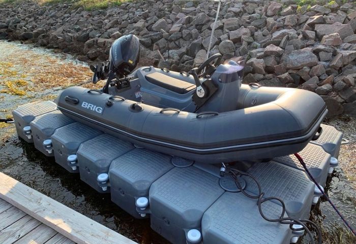 FlexiPort Båtbrygge 3, 350cm x 200cm, flytekapasitet 2042kg