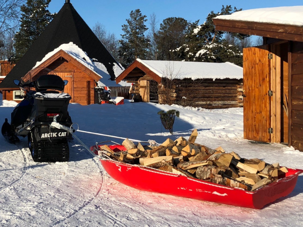 HS-X Sled HD Rød – Komplett med drag og adapter