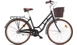 Rosa 26" Juniorsykkel – 3 gir – Svart