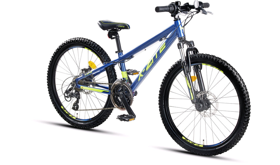 Mountainbike 24" 24.21 21-gir blå/grønn