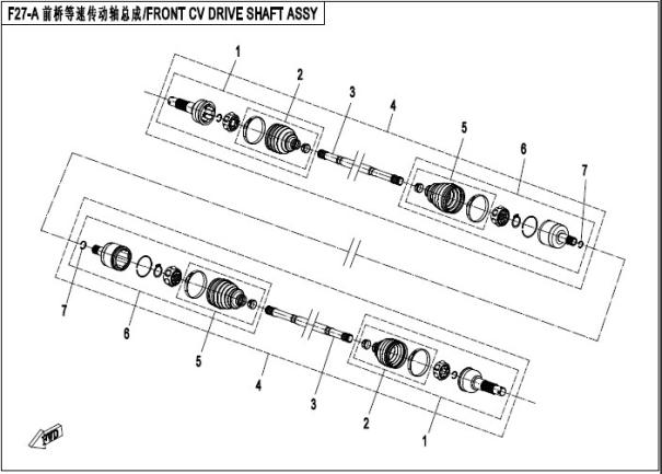 F26-1 Front CV Drivaksel