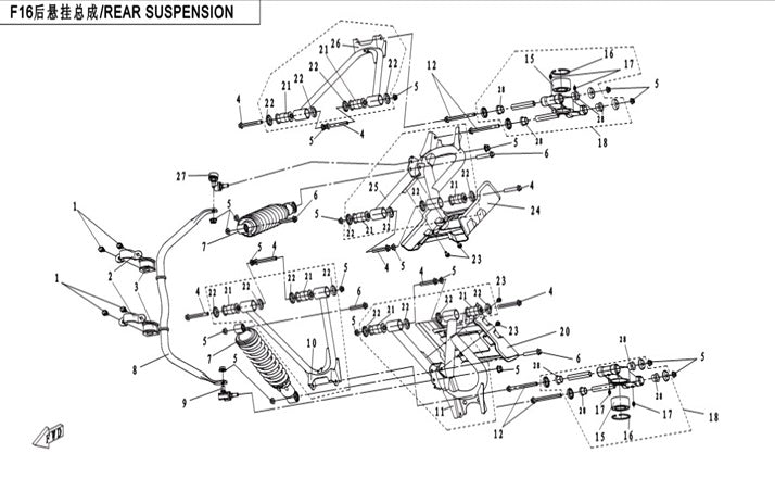 F23 Støtfanger Front & Bak