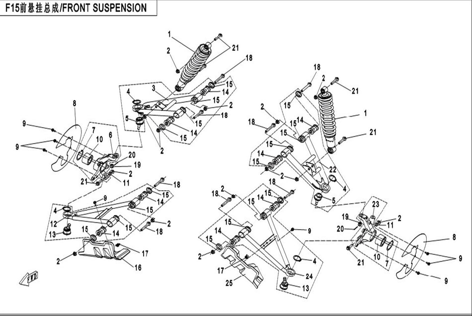 F05 Støtdemper Front
