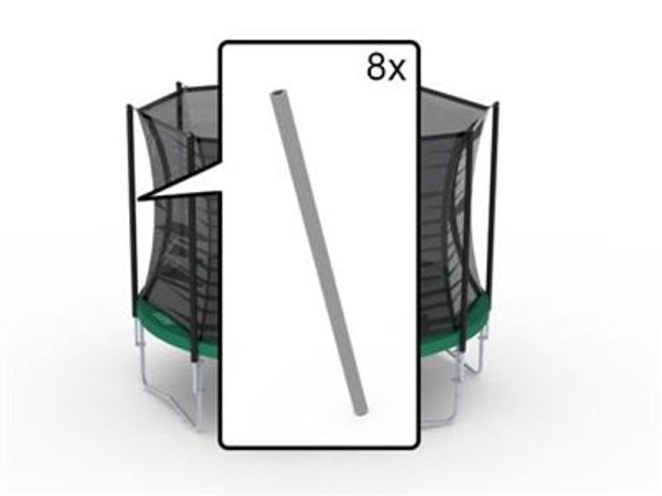 Sikkerhetsnett COMFORT - Skumsett (8x øvre, 8x nedre, hvit)