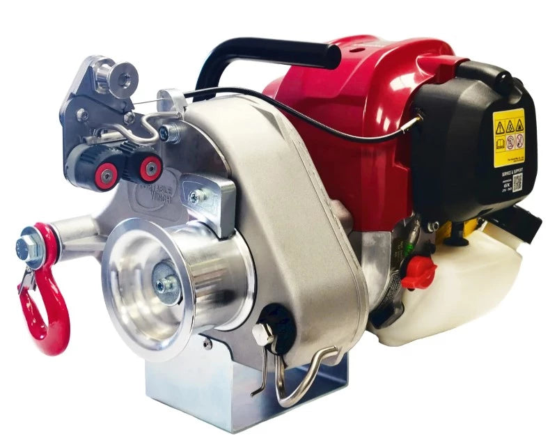 PCW4000-A Bærbar bensindrevet vinsj med tilbehør.