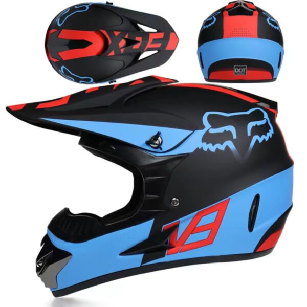Fox crosshjelm Blue/Black str S 5-12 år