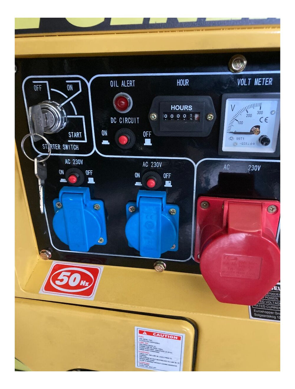 Power Mate 6700 strømaggregat diesel 1&3 fase 230V