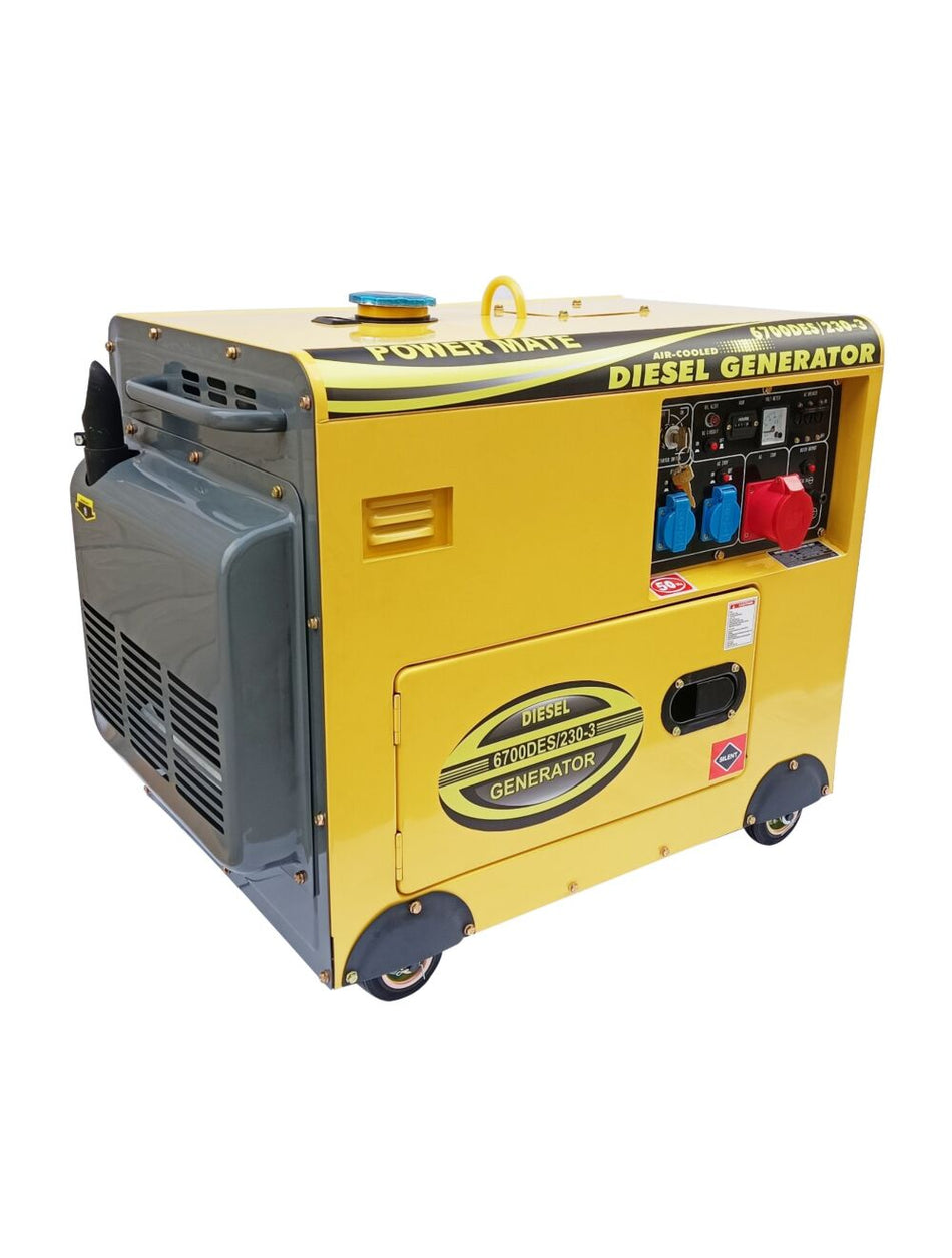 Strømaggregat diesel 1 fase 230V & 3 fase 230V PM 6700