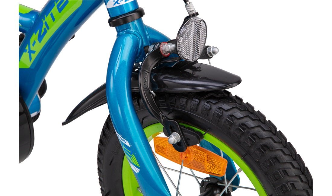 Barnesykkel 12" Action blå/grønn - RX Sport