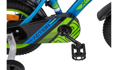 Barnesykkel 12" Action blå/grønn - RX Sport
