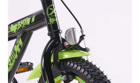 Barnesykkel 14" BMX - design svart/grønn - RX Sport