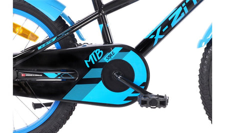 Barnesykkel 18" MTB style sort/blå - RX Sport