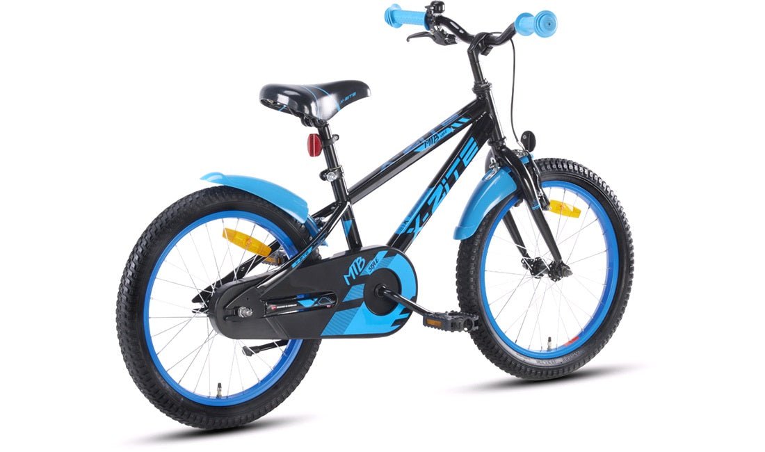 Barnesykkel 18" MTB style sort/blå - RX Sport