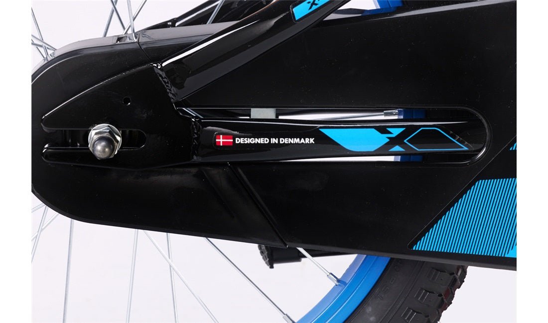 Barnesykkel 18" MTB style sort/blå - RX Sport