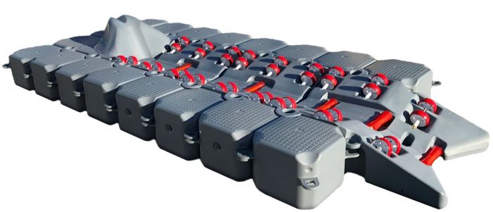 BoatPort Båtbrygga 4, 460cm x 200cm, flytekapasitet 2500kg