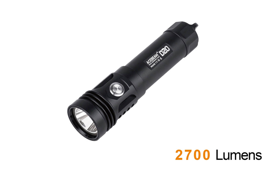 Lommelykt D20 - 2700 Lumen