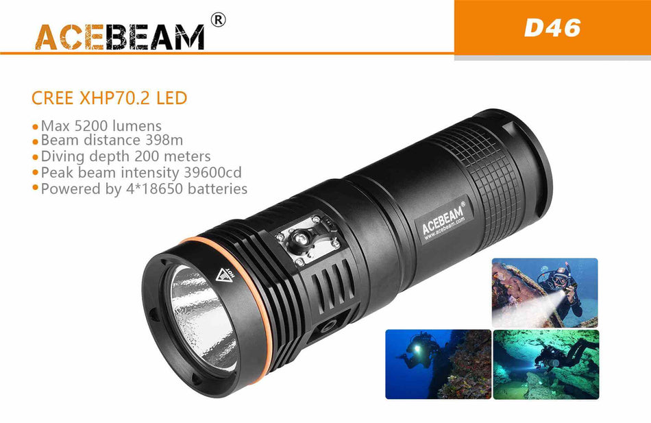 Lommelykt D46 - 5200 Lumen