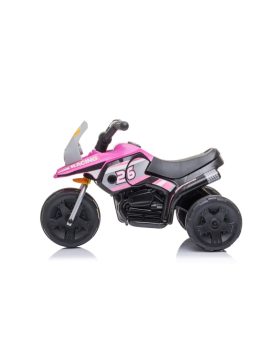 Rosa elektrisk motorsykkel for barn