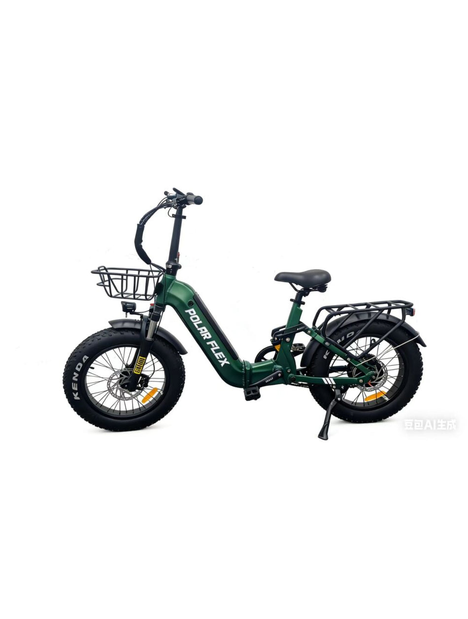 Sammenleggbar 20" el fatbike fulldempet Bafang