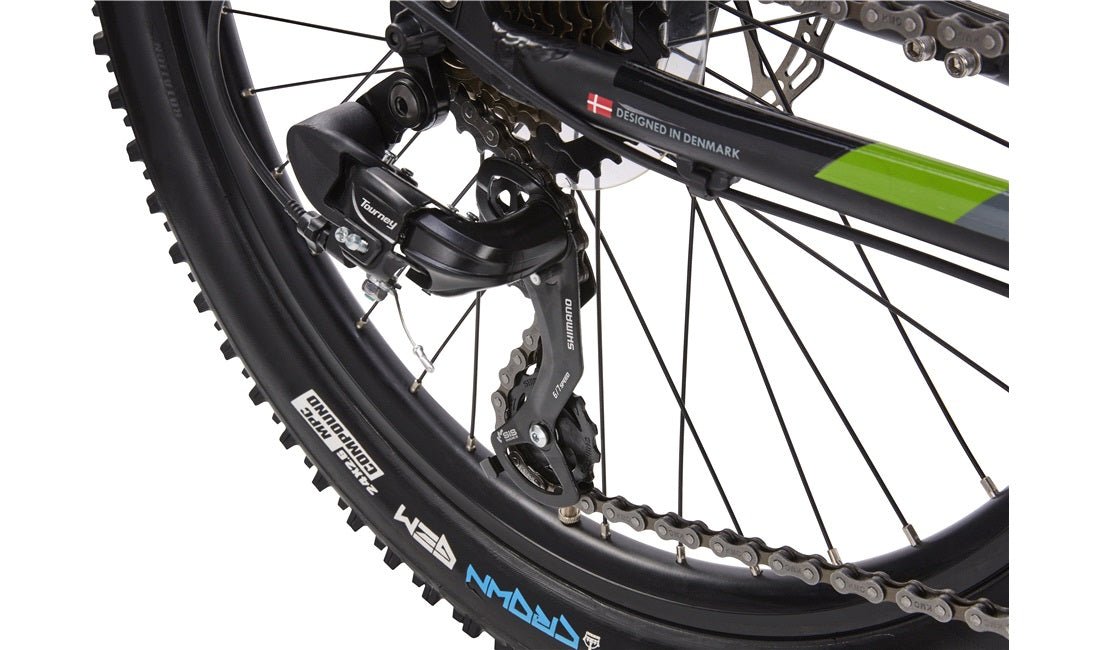 Fatbike MTB alu 24" 7 - speed Svart/Grøn - RX Sport