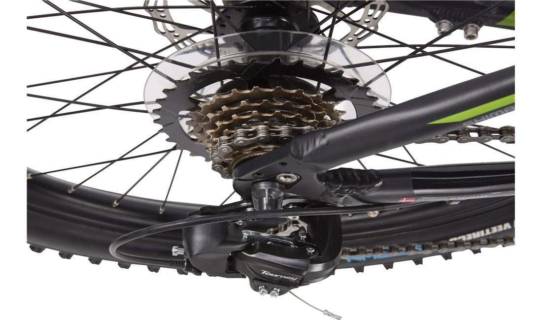 Fatbike MTB alu 24" 7 - speed Svart/Grøn - RX Sport